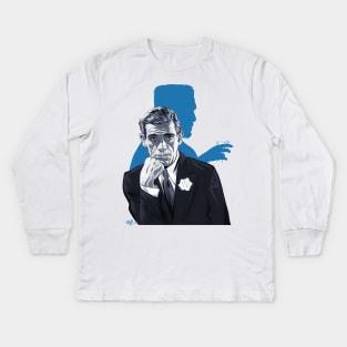 Boris Karloff - An illustration by Paul Cemmick Kids Long Sleeve T-Shirt